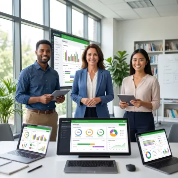 Teachers using school learning platform dashboard