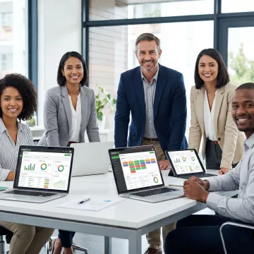 School leadership and teachers using a digital transformation platform