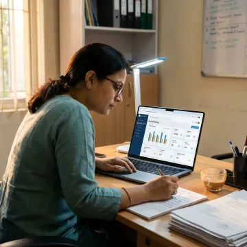 Teacher sharing student progress insights with parents through SchoolAi