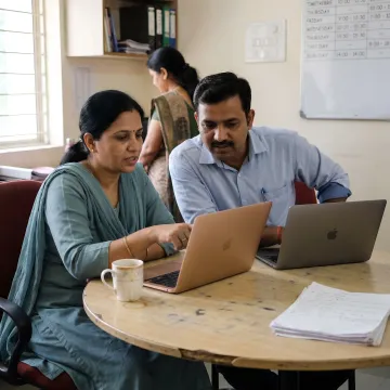 Teachers using AI platform tools