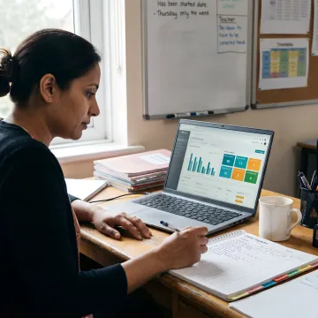 Teacher reviewing student remedial progress dashboard