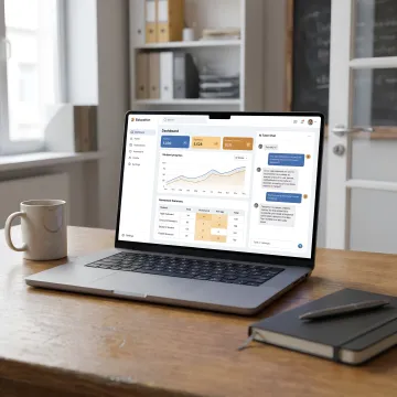 Student teacher portal dashboard on laptop
