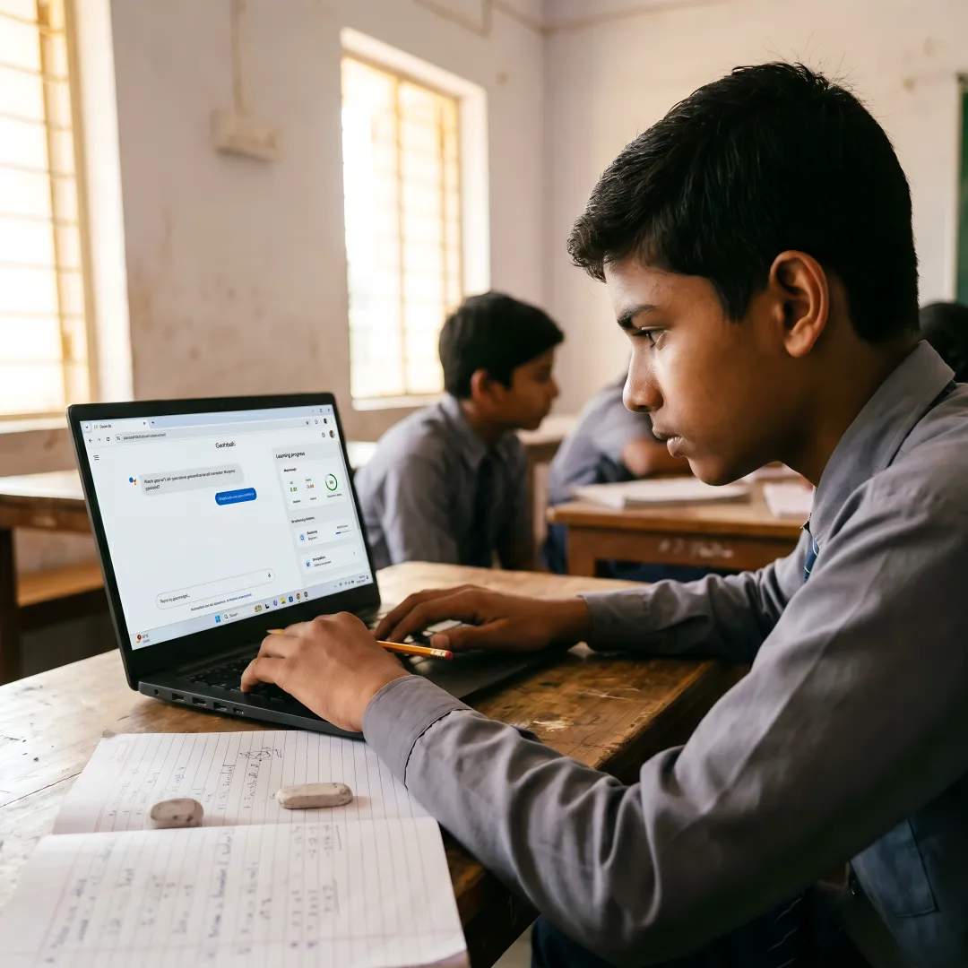 Online tutoring interface with guided learning support