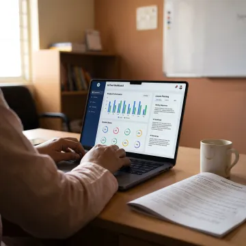 AI-powered school platform dashboard for teachers and students