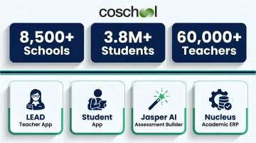 LEAD School platform components and national scale statistics overview infographic