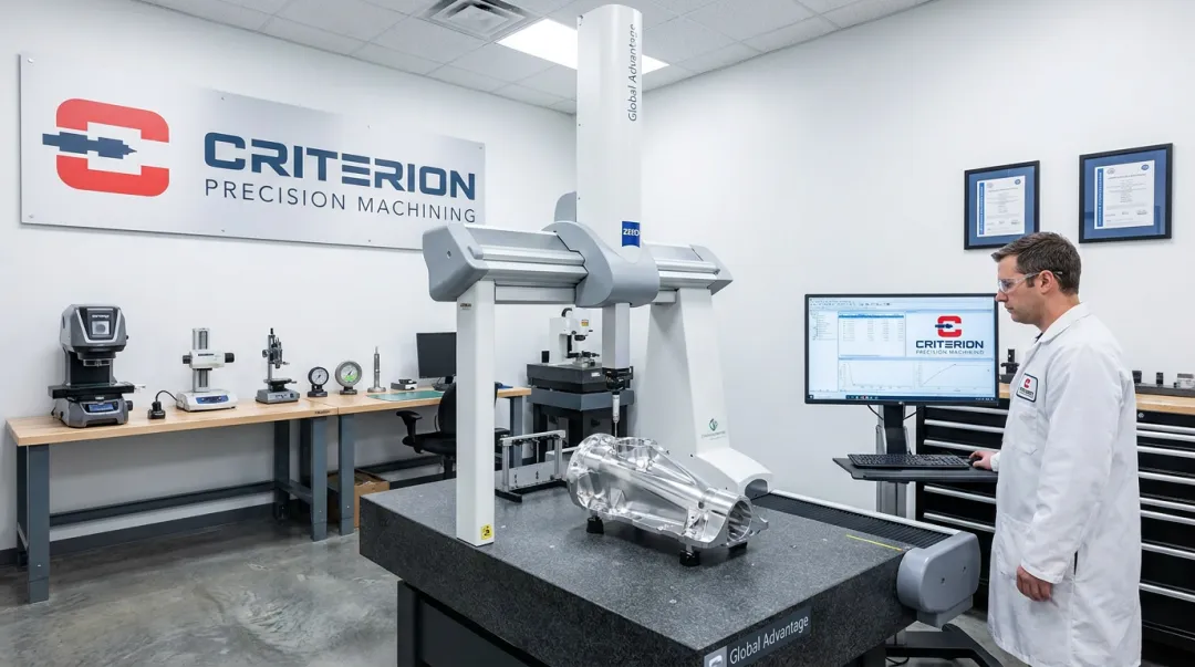 Criterion Precision Machining CMM inspection system measuring precision machined component