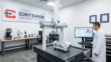 Criterion Precision Machining CMM inspection system measuring precision machined component