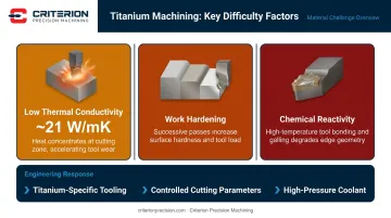 Three key titanium machining challenges low conductivity work hardening and chemical reactivity