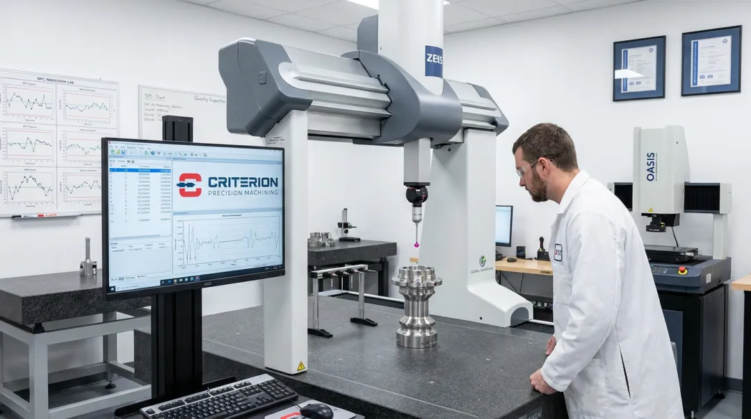 Criterion Precision CMM inspection system measuring precision turned component