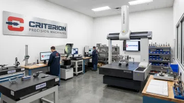Criterion Precision Machining quality lab with CMM and optical inspection equipment