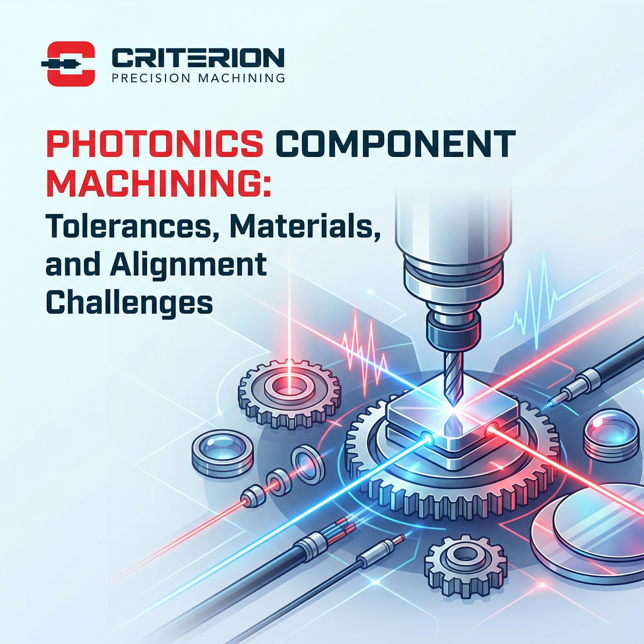 Photonics Component Machining: Tolerances Materials and Alignment Challenges