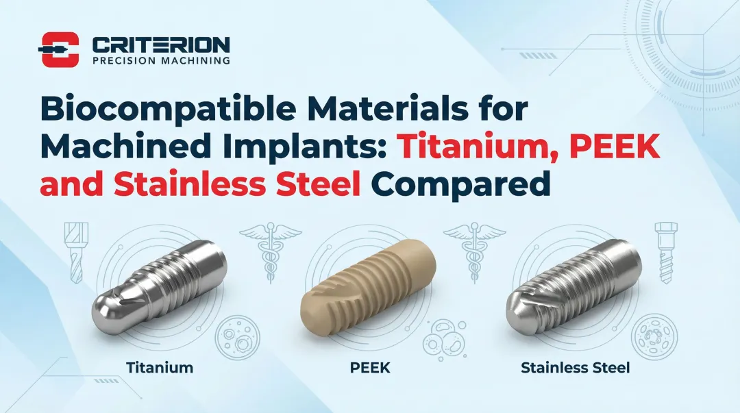 Cover image for Biocompatible Materials for Machined Implants: Titanium PEEK and Stainless Steel Compared
