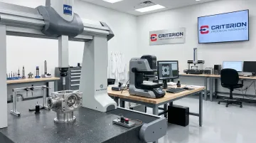 Criterion Precision CMM inspection system measuring tight tolerance stainless steel component