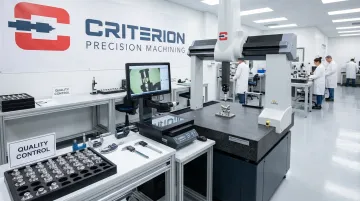 Precision CMM inspection equipment measuring Swiss-turned medical components in quality lab