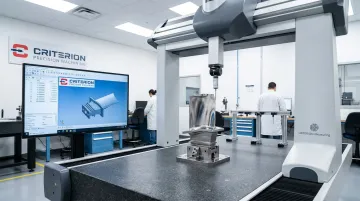 Criterion Precision CMM inspection system measuring complex aerospace component geometry