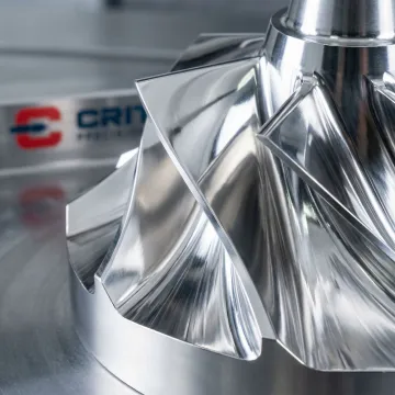 Precision machined aerospace component with complex geometry