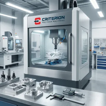 Advanced CNC machining center producing high-precision tight tolerance metal components