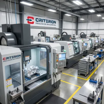 Precision machine shop CNC machining center producing tight-tolerance components for aerospace and medical industries