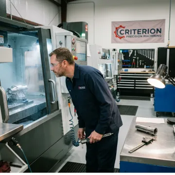 Aerospace CNC machining shop producing precision aircraft components