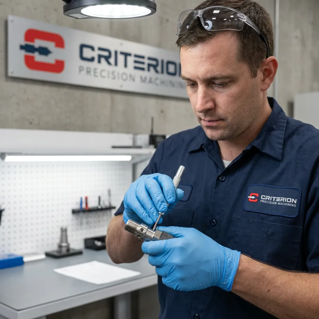 Precision deburring of aircraft component