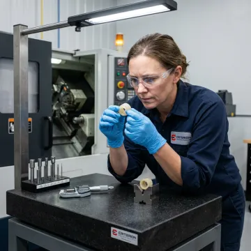 Inspection of precision machined plastic components