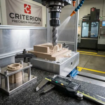 CNC machining high-performance plastic component