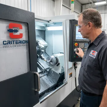 Precision CNC lathe machining in a modern machine shop
