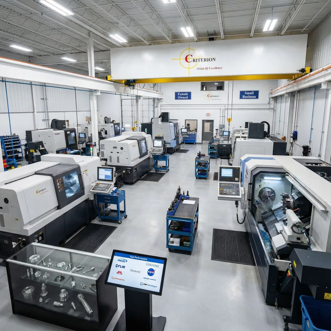 Modern precision machining facility with advanced CNC equipment