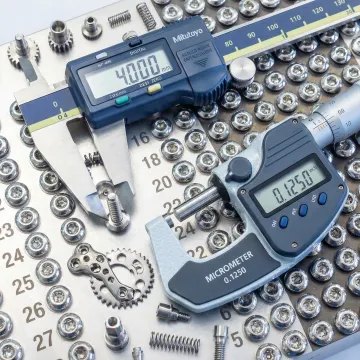 Precision machined medical device components with measurement tools