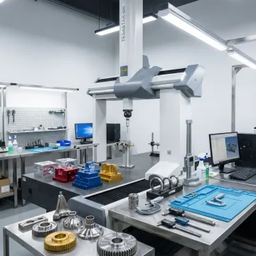 Precision machined prototype components with measurement tools