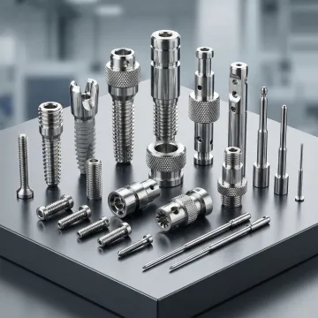 Precision machined components showcasing tight tolerances and complex geometries