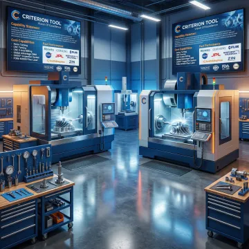 Advanced CNC machining center producing precision energy industry components