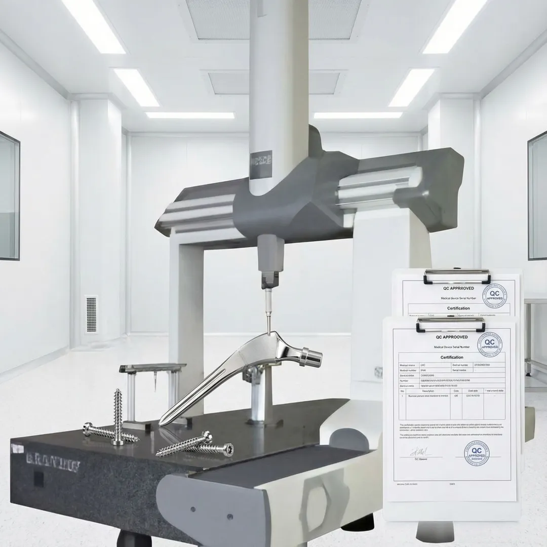 Medical device components with precision measurement tools and quality documentation