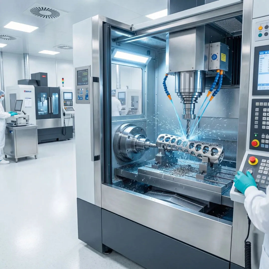 Precision CNC machining of medical device components in clean manufacturing environment