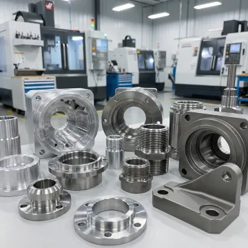 AS9100D certified aerospace precision machined components on an inspection table at Criterion Precision Machining