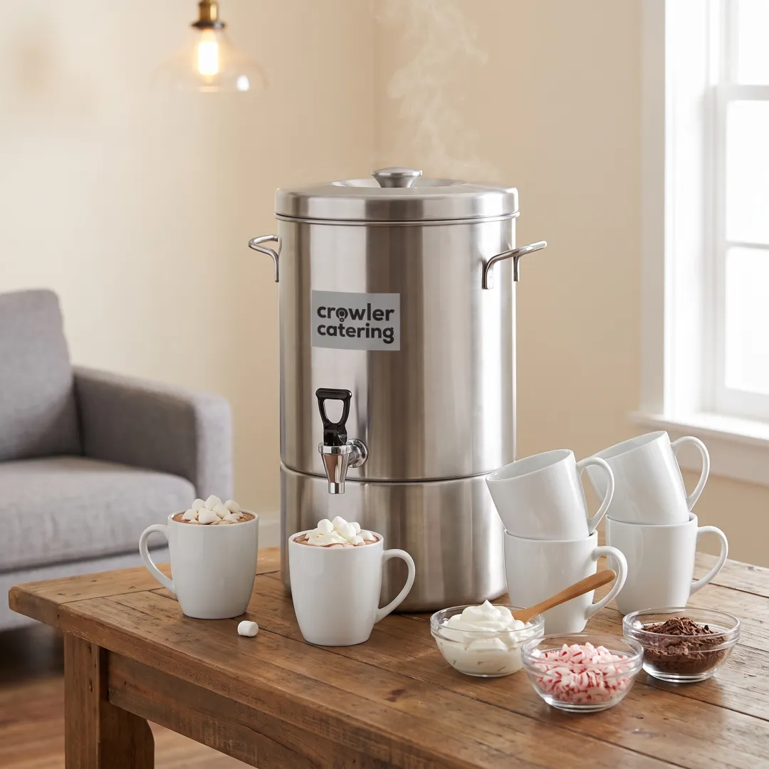 Hot chocolate station at a catered event