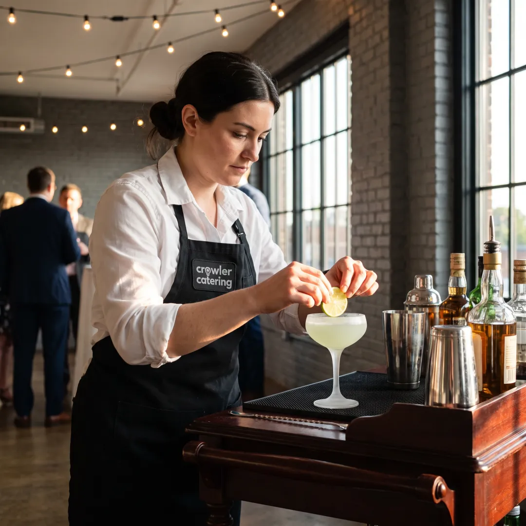 Bartender preparing a signature cocktail