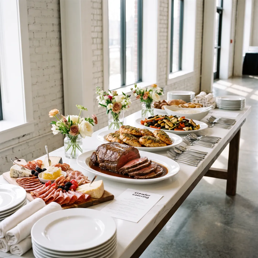 Wedding buffet and charcuterie display