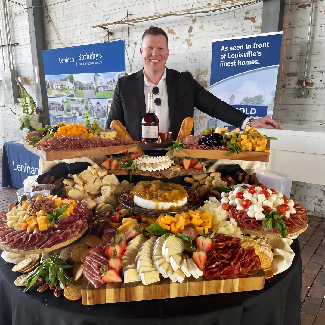 Catered Thanksgiving spread for an office celebration
