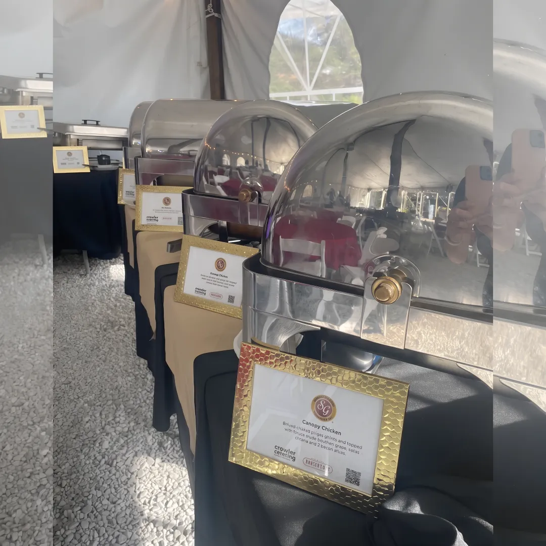 Catered buffet spread at a Louisville event