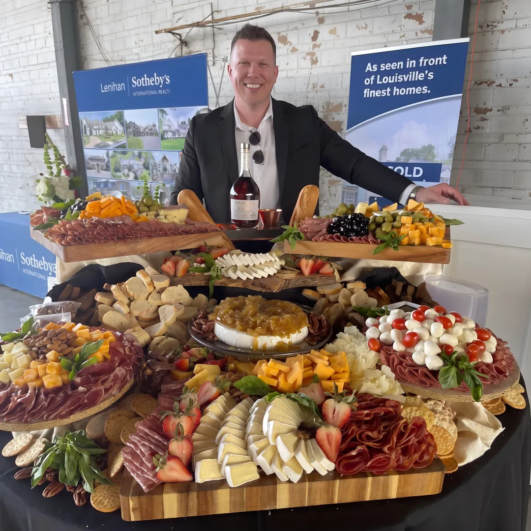 Artisan charcuterie board arranged for an event