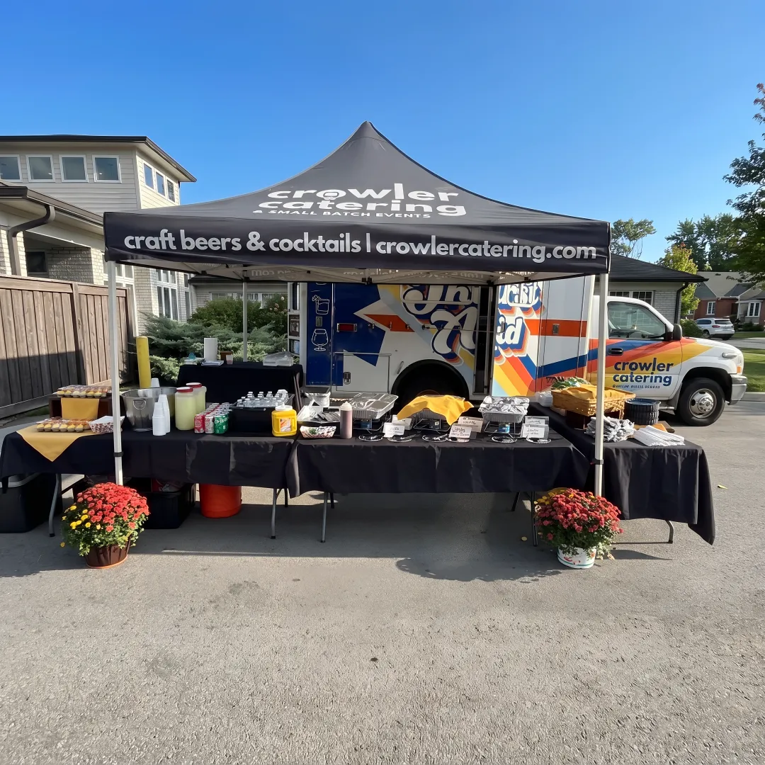 Mobile bar serving cocktails at an event