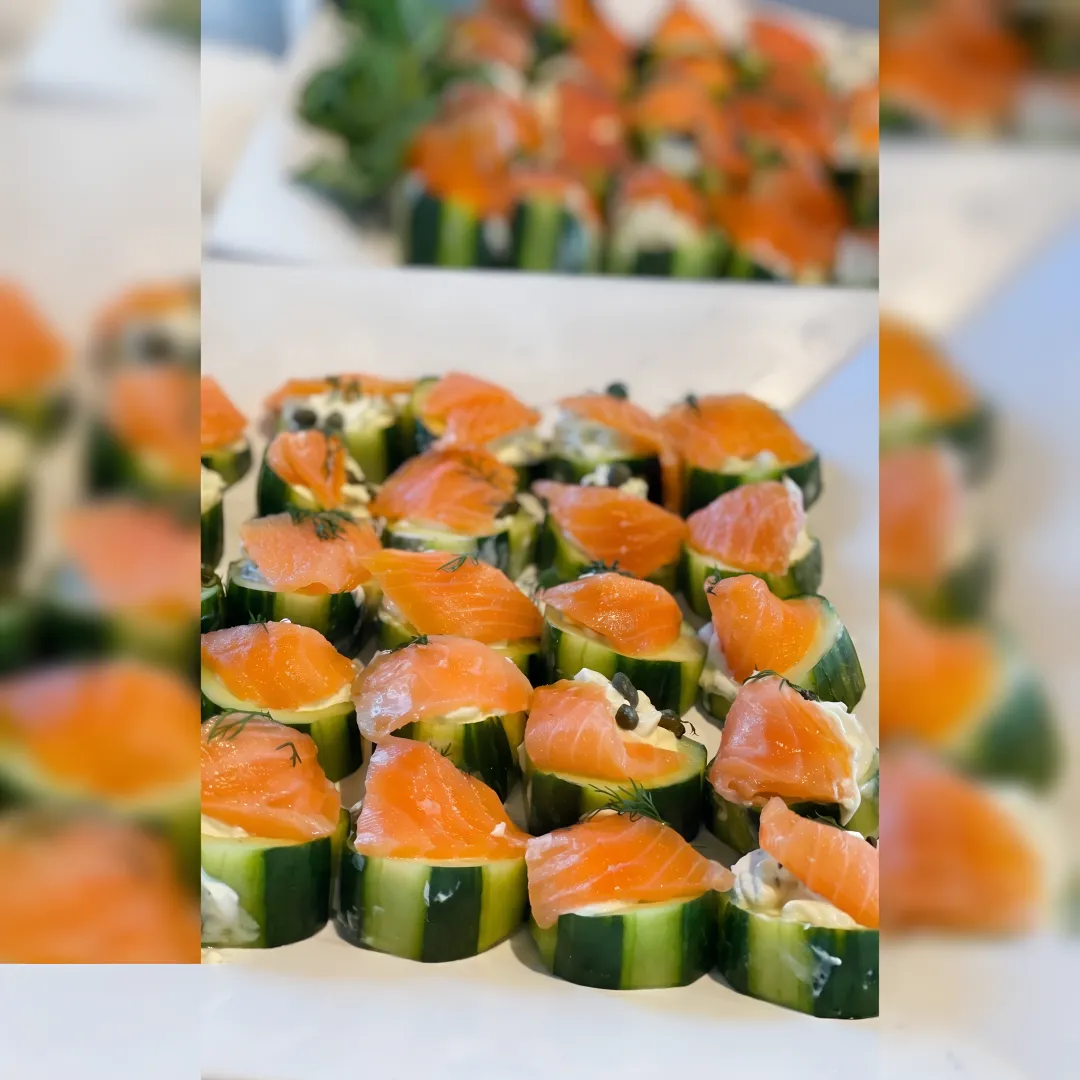 Gourmet catered spread prepared for a celebration
