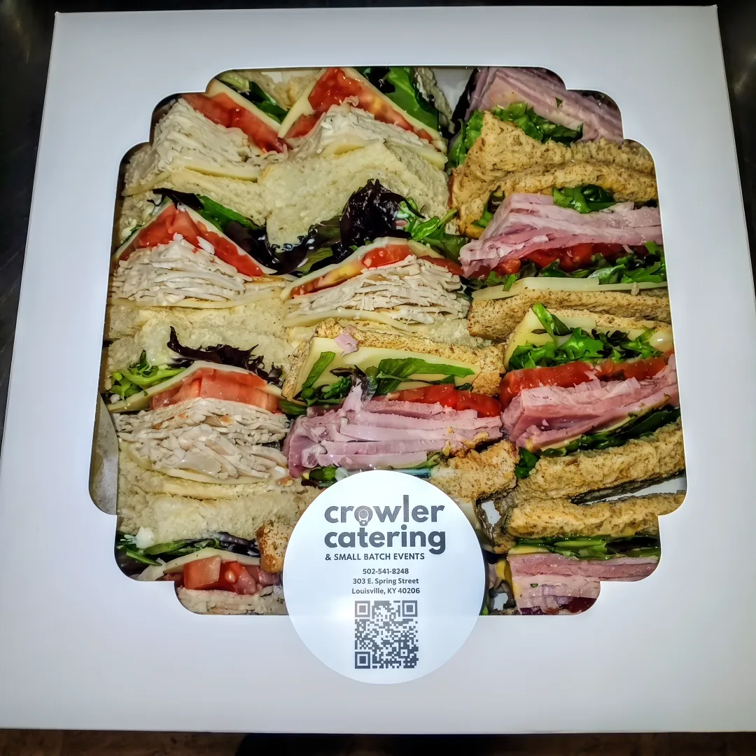 Catered lunch spread at a corporate meeting