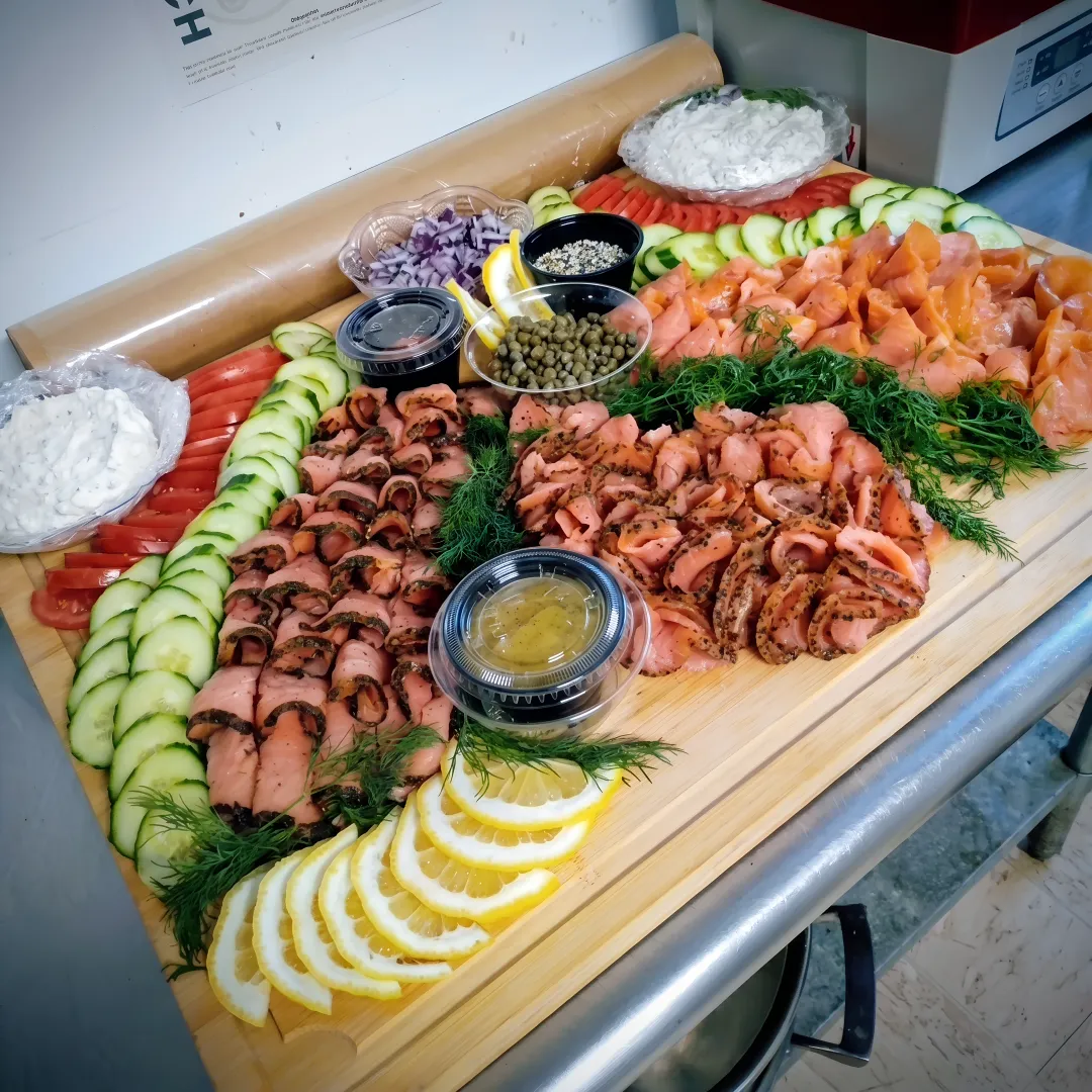 Catered food and drinks arranged for an event