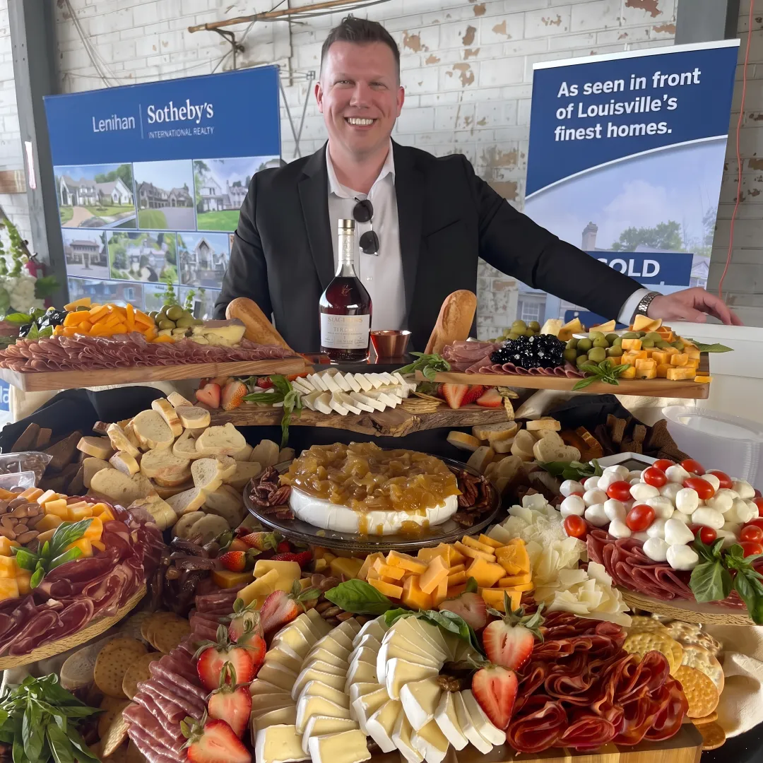 Caterer preparing a grazing board