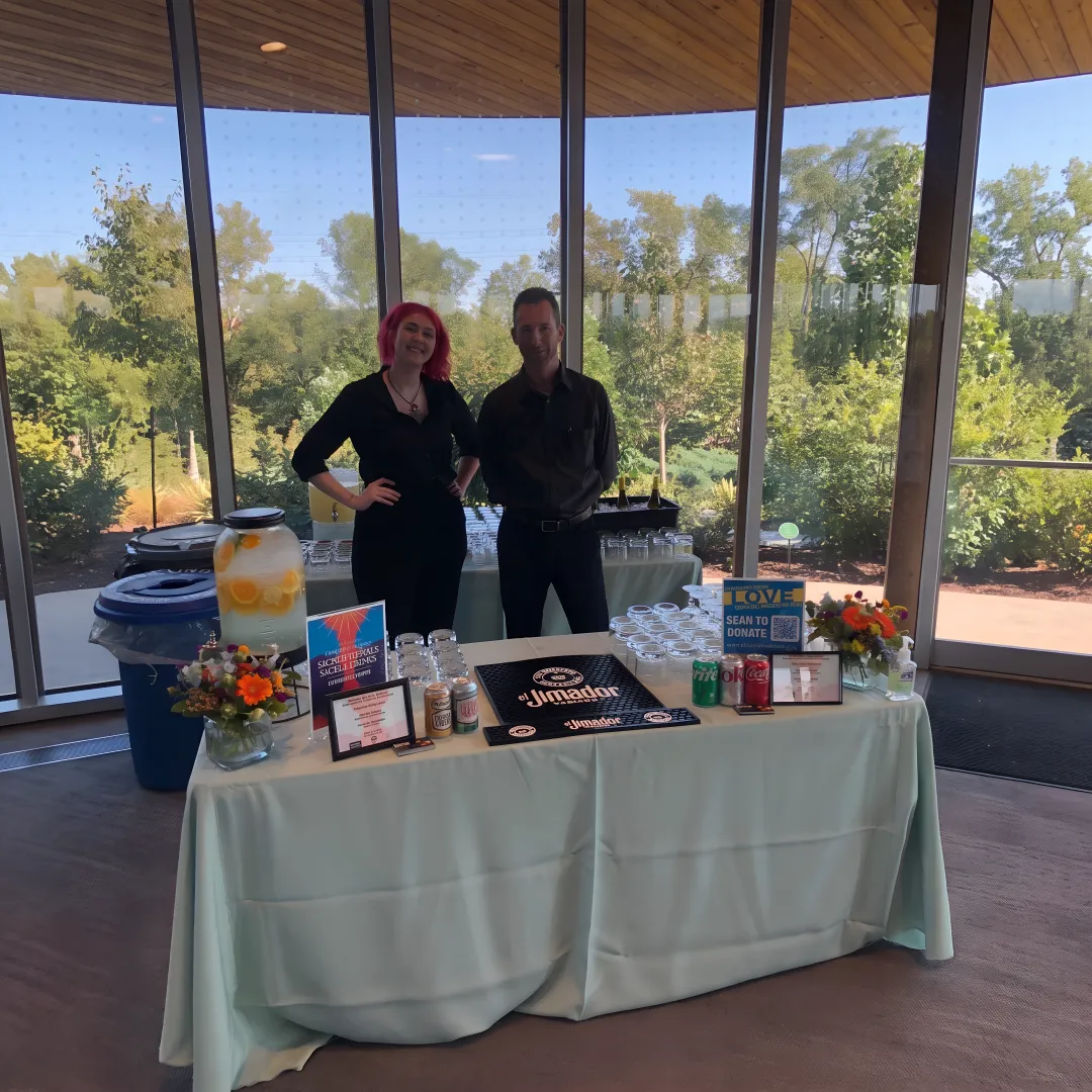 Catered buffet and drinks at a Louisville event
