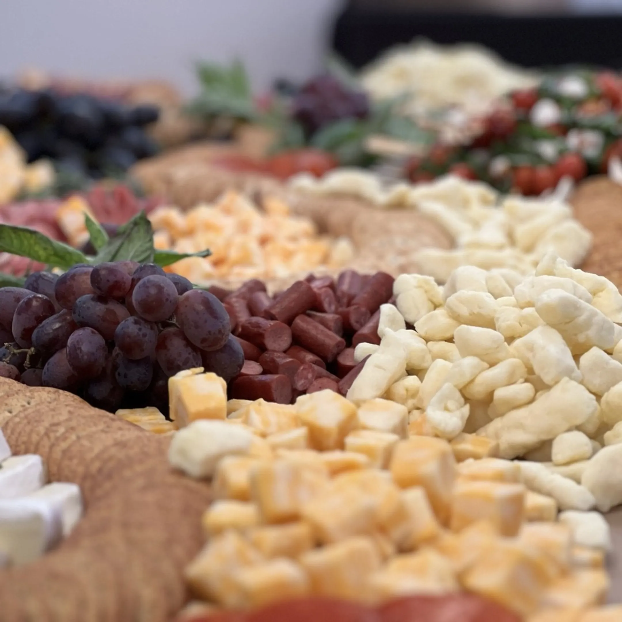 Caterer arranging a private event buffet