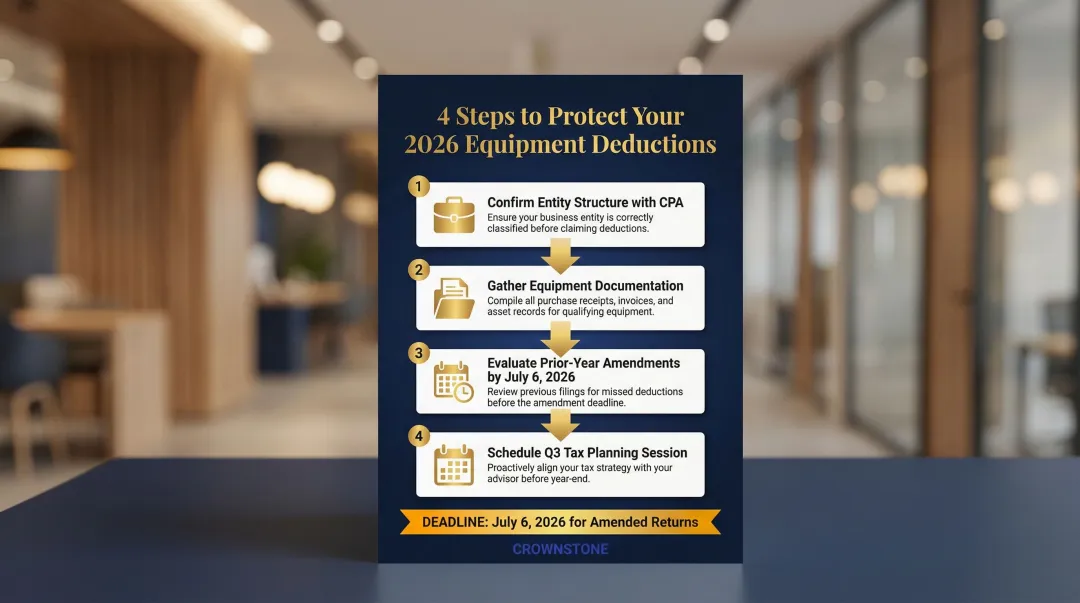 Four-step year-end equipment deduction action plan for stone fabrication shops