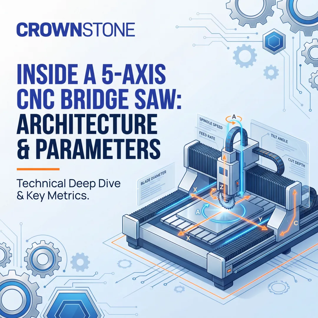 Inside a 5-Axis CNC Bridge Saw: Architecture & Parameters